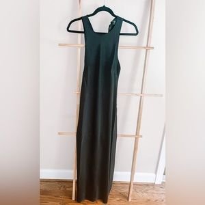 House of Harlow 1960 satin black midi dress